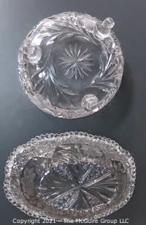 Two Cut Crystal Serving or Decorative Bowls. 