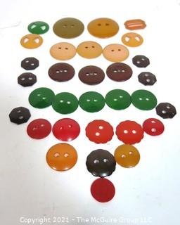 Group of Bakelite Buttons and Buckles