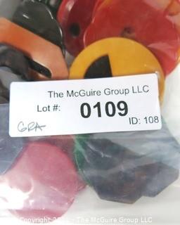 Group of Bakelite Buttons and Buckles