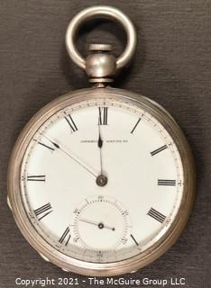 Size 14 - American Watch Co., Adams St., Waltham, Mass - Serial #606389 - Open Sterling Case