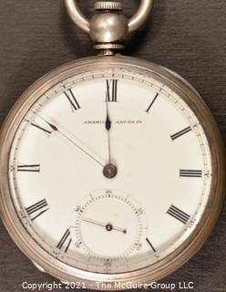 Size 14 - American Watch Co., Adams St., Waltham, Mass - Serial #606389 - Open Sterling Case