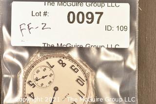 Size 9 - Elgin - Elgin Nat'l Watch Co. USA - Serial# 27832391 - Open Case - 14k white gold - Missing crystal