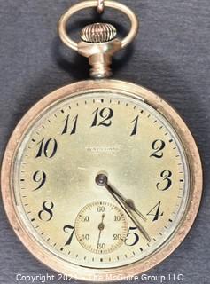 Size 16 - Waltham - A. W.W. Co., Waltham, MA - Serial# 14541936 - Hunting Gold Plated Case - w/ chain