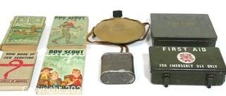 Group of Boy Scouts of America Items and First Aid Kits.  