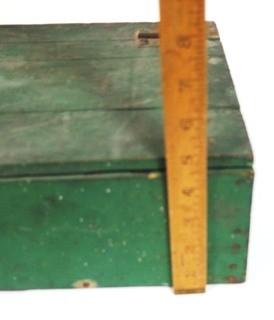 Shoe Maker's Tool Kit in Green Wooden Box.