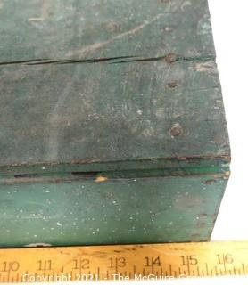 Shoe Maker's Tool Kit in Green Wooden Box.