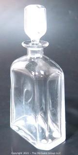 Heavy Clear Crystal Glass Liquor Decanter with Stopper.