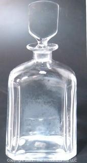 Heavy Clear Crystal Glass Liquor Decanter with Stopper.