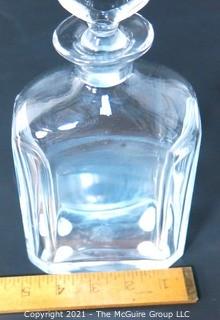 Heavy Clear Crystal Glass Liquor Decanter with Stopper.