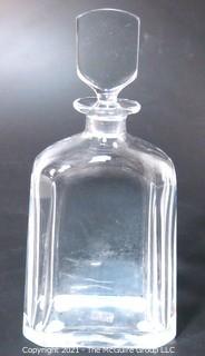 Heavy Clear Crystal Glass Liquor Decanter with Stopper.