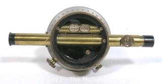 Vintage Brass Bostrom Brady Surveying Transit Level.