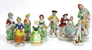 Collection of Made In Occupied Japan Porcelain China Figurines.