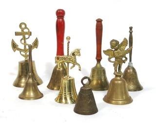 Collection of Brass Hand Bells.