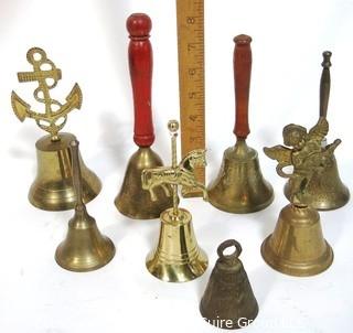 Collection of Brass Hand Bells.