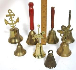 Collection of Brass Hand Bells.