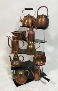 Group of Copper Metal Ware (Does not include the display stand)