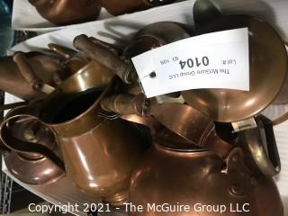 Group of Copper Metal Ware (Does not include the display stand)