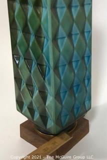 Vintage Mid Century Modern Ceramic Pottery Lamp.  It measures approximately 33" tall. 