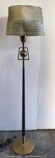 Mid Century Modern (MCM) Atomic Floor Lamp with Original Custom Made Fiberglass Lamp Shade. 