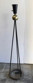 Vintage 1940's Mid Century Modern Atomic Tripod Floor Lamp, possibly by Walter Von Nessen .
