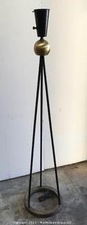 Vintage 1940's Mid Century Modern Atomic Tripod Floor Lamp, possibly by Walter Von Nessen .
