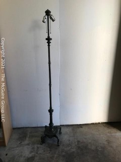 Vintage Two Light Cast iron Floor Lamp.