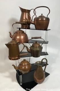 Another Group of Copper Metal Ware (Does not include the display stand)