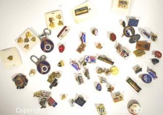 Large Collection of Metal Union Pin Backs. 