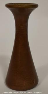 Heavy Artisan Made Hammered Copper Vase.  Measures approximately 8" tall.