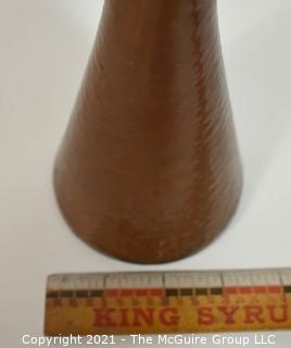 Heavy Artisan Made Hammered Copper Vase.  Measures approximately 8" tall.