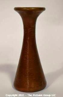 Heavy Artisan Made Hammered Copper Vase.  Measures approximately 8" tall.