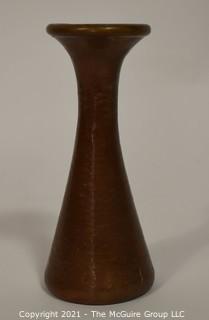 Heavy Artisan Made Hammered Copper Vase.  Measures approximately 8" tall.