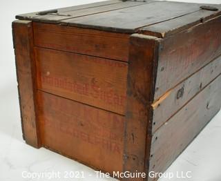 Antique Franklin Sugar Refining Co Philadelphia Wooden Advertising Crate.  It measures approximately 23" x 15" x 14".