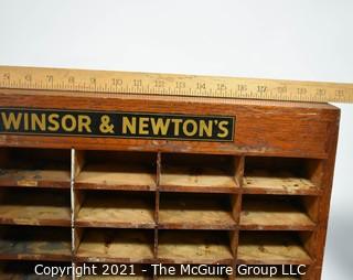 Vintage Wooden Winsor & Newton's (paints) Advertising Display Stand. 
