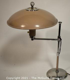 Mid Century Swiveling Table Lamp with Metal Shade 