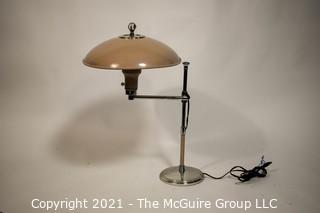 Mid Century Swiveling Table Lamp with Metal Shade 