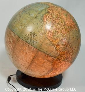 Vintage National Geographic Light Up Globe on Stand. 