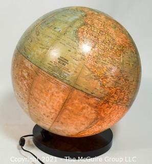 Vintage National Geographic Light Up Globe on Stand. 