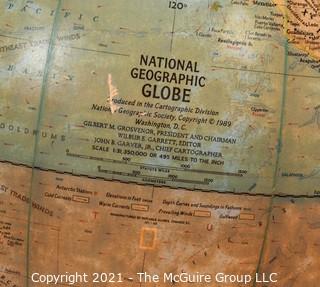 Vintage National Geographic Light Up Globe on Stand. 