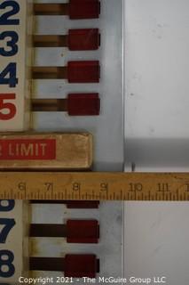 Vintage Wood Shuffleboard Scoreboard made by National Shuffleboard of Orange, New Jersey. 