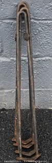 Set of (4) Iron Hairpin Table Legs; 28"T