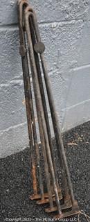 Set of (4) Iron Hairpin Table Legs; 28"T