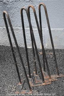 Set of (4) Iron Hairpin Table Legs; 16"T