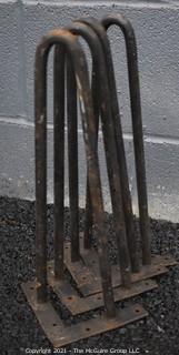 Set of (4) Iron Hairpin Table Legs; __"T