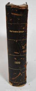 1899 Leather Bound Book in German "Aus Fremden Jungen"