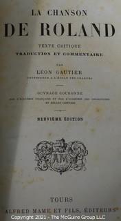 Collection of 3 Leather Bound Books in French and Italian 