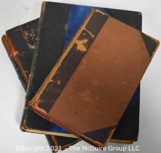 Collection of 3 Leather Bound Books in French and Italian 