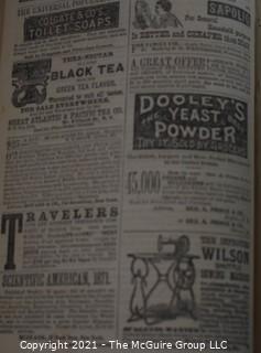 Two 19th c Vintage Bound Collections of Magazines; "The Atlantic Magazine" and "Peterson's"