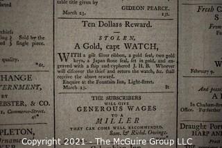 1803 "Republican; or, Anti-Democrat" Newspaper; published by Charles Prentiss, Baltimore