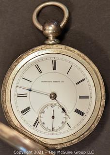 Size 18 - Hampden Watch Co - Jos. Wineburgh & Son, Utica, NY - Serial# 212997 - 11J - Open Coin Silver Case 
